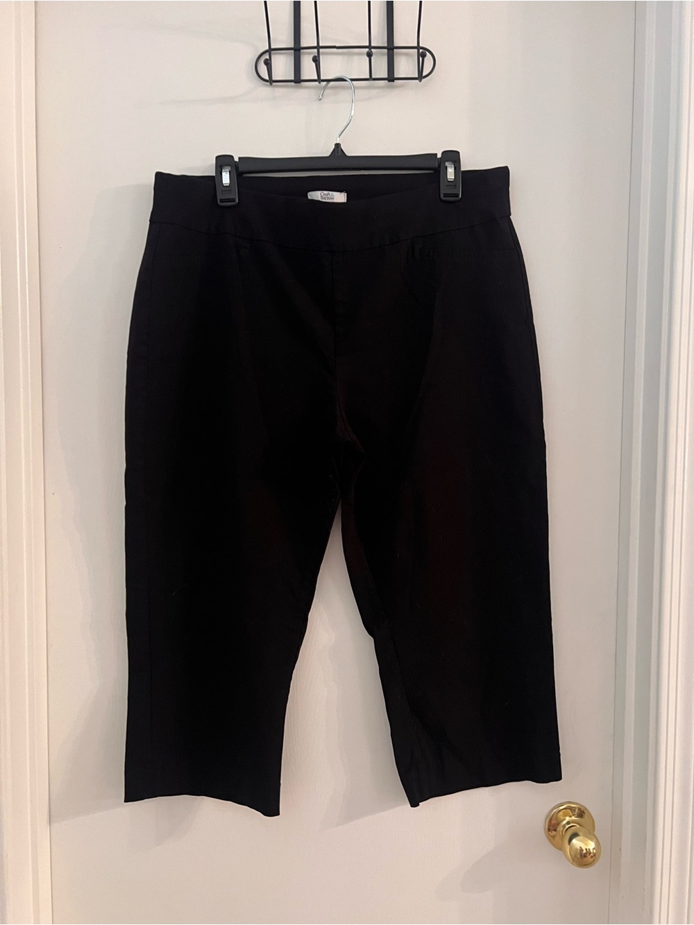 Croft & Barrow Black Capri Pants Size 18 Pull On Elastic Waist